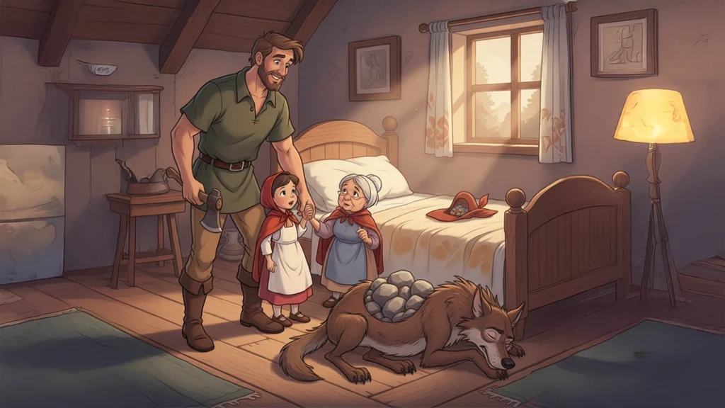 Kırmızı Başlıklı Kız Masalı Oduncu