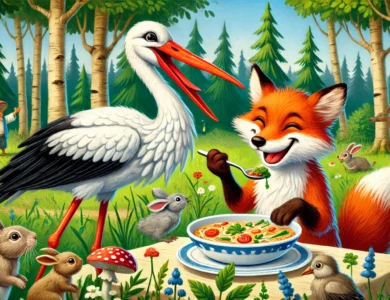 tilki ile leylek masali