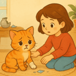 Minik Kedi ve Kırık Cam Parçası