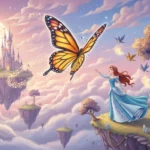 kelebek ve gökyüzü masal görseli