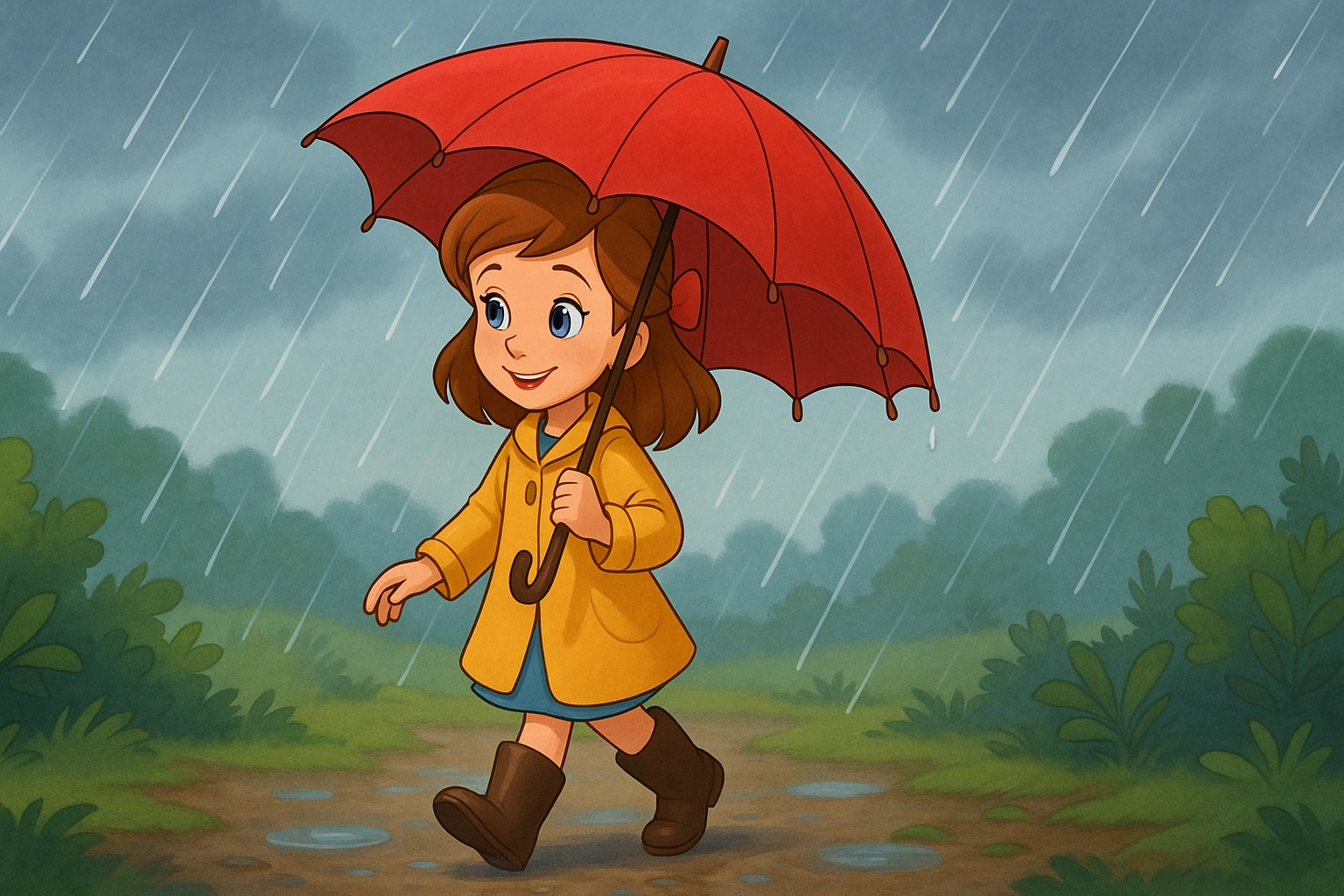 Kırmızı şemsiye masalı öne çıkan görseli