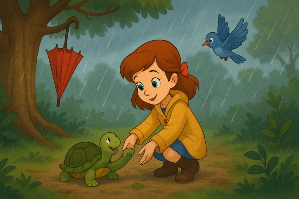 mina ormanda semsiyeyi ariyor