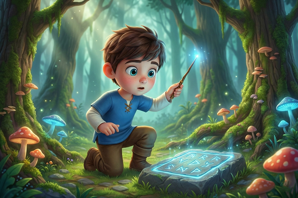 Büyücü çocuk arno masal görseli