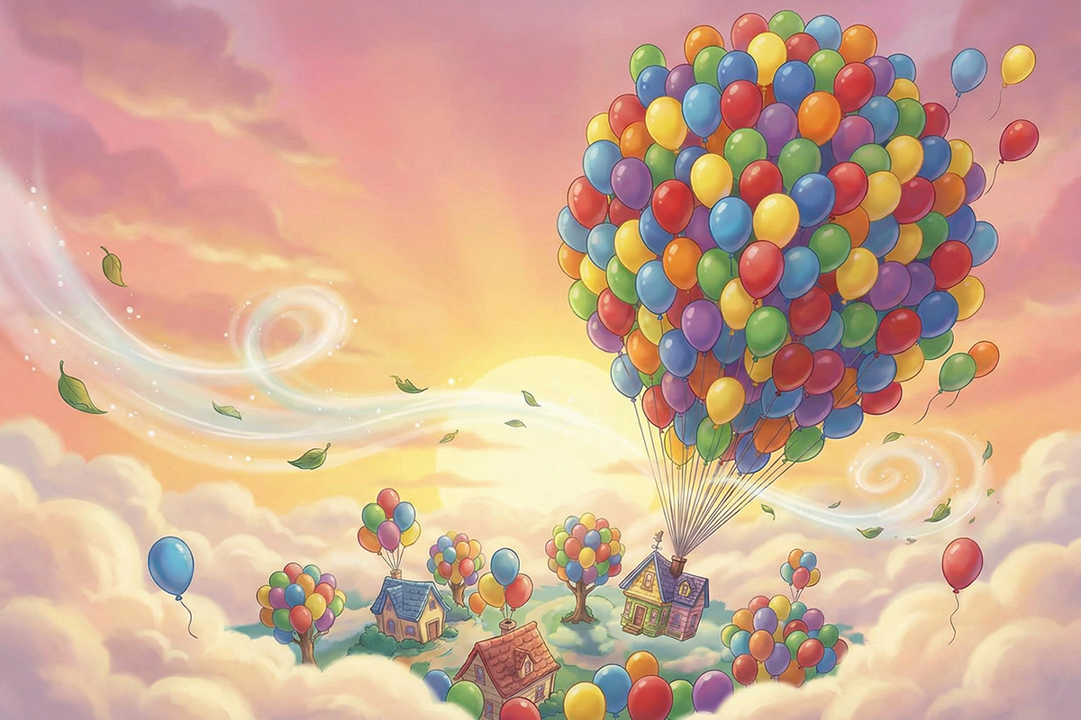 Renkli balonlar ülkesi masalı öne çıkan görseli