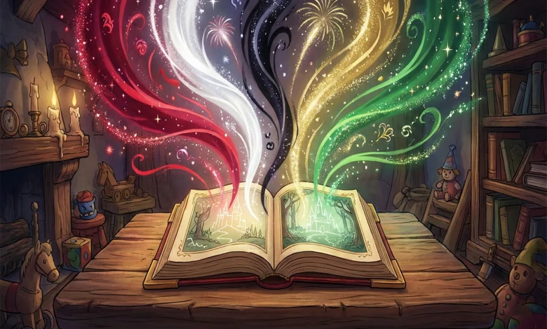 Masallarda renklerin önemini anlatan içerik görseli