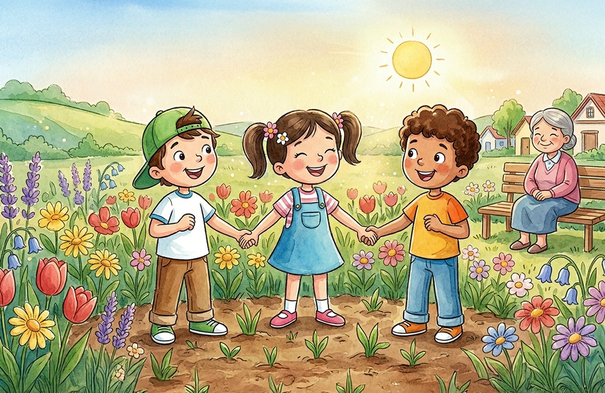 Mutluluk Bahçesi Masal Görseli