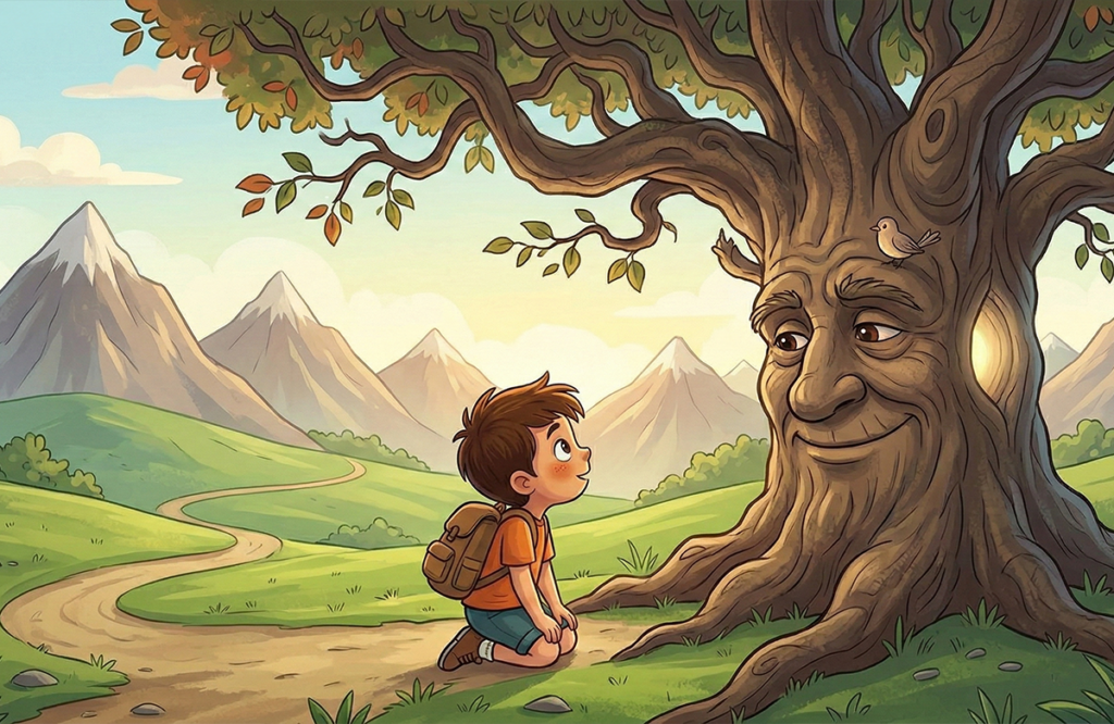 Can ağaç ile konuşuyor